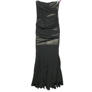 Topshop Tulle Wrap Maxi Whichy Goth Evening Dress Size 8‎ Vampires Whimsygoth